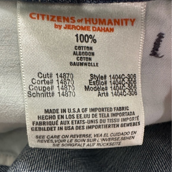 Citizens of Humanity COH Daisy Crop Boyfriend Jean Light Blue size 30 - Picture 13 of 16